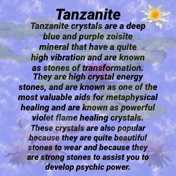 Natural Tanzanite Crystal & Moonstone Rough Sterling Silver Ring - Picture 5 of 9